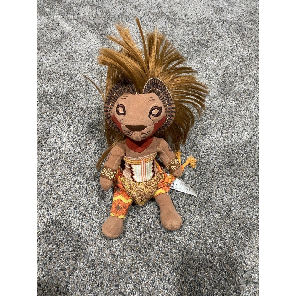 Disney The Lion King Broadway Musical Simba Plush Beanbag Souvenir Brown Toy